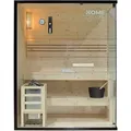 Produktbild: Traditionelle Sauna Shadow L - 150 X 120 Cm Für 3 Personen Sauna Saunakabine Ecksauna Massivholz - Home Deluxe