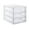 Produktbild: Orgamix, schubladenbox aus Kunststoff, 3 transparente Schubladen für A4-Papie...