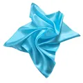 Produktbild: Nickituch Seidentuch Satin türkis Seide 53x53cm