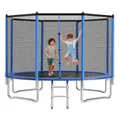 Produktbild: VEVOR Outdoor Trampolin Bodentrampolin 427 x 427 cm mit Sicherheitsnetz & Stahlrahmen, ASTM-geprüft, Hochleistungstrampolin, max. 204 kg Gewichtskapazität, Gartentrampolin für Kinder