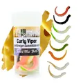 Produktbild: Zite Fishing Curly Viper Gummiköder Forelle 8 STK - Schlangenartiger Gummi Forellenköder 6,5cm – UL Angelköder Forelle Rotierend & Schlängelnd – Phthalatfrei & Handgefertigt (Schock Mix Käse)