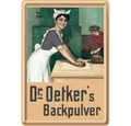 Produktbild: Nostalgic-Art Metallschild Blechpostkarte - Traditionsmarken - Dr. Oetker - Bäckerin