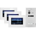 Produktbild: Balter EVO Video-Türsprechanlage für Einfamilienhaus mit 3x 7 Zoll Monitor Silber-Weiß