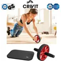 Produktbild: CRIVIT Bauchtrainer Bauchmuskeltrainer Fitness Bauchroller inkl. Knieauflage NEU
