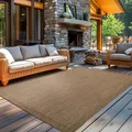 Produktbild: Carpetsale24 In & Outdoor Teppich Terrasse Balkon Küchenteppich Wetterfest Sisal Optik Flachgewebe Wetterfest Einfarbig mit Struktur, Grösse: 280x370 cm