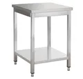 Produktbild: GastroHero Edelstahl Arbeitstisch I Arbeitstisch 70x60 cm mit Grundboden I ohne Aufkantung I Edelstahltisch für Gastronomie I Gasto Tisch AISI 201