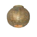 Produktbild: Qazqa - Orientalisch Orientalische Deckenleuchte I Deckenlampe I Lampe I Leuchte Gold I Messing mit Grün 28,5 cm - Baloo I Wohnzimmer I Schlafzimmer - Stahl Kugel I Kugelförmig - LED geeignet E27