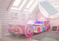 Produktbild: Kids Collective Kinderbett Kutsche Mädchenbett 70x140, 80x160 mit Rausfallschutz, und Matratze, Prinzessin Kinder Spielbett 160x80