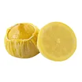 Produktbild: FRANZ MENSCH 100 Stück Hygostar Zitronenserviertuch Lemon Stretch Wrap | Baumwolle, Packung, Ø: 6,5cm, gelb, Zitronenserviertücher für alle Speisen