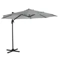 Produktbild: SVITA Ampelschirm 3m Sonnenschirm Alu Schirm Garten Terrasse Balkon Hellgrau