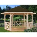 Produktbild: Palmako Holz-Pavillon Betty Natur unbehandelt 384 cm x 337 cm ohne Fußboden