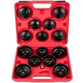 Produktbild: VEVOR _lfilter-Steckschlüsselsatz, 14-teiliges _lfilterschlüssel-Set, Robuster _lfilter-Steckschlüsselsatz aus Stahl, 3/8 Zoll _lfilter-Steckschlü