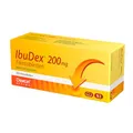 Produktbild: IbuDex 200 mg Filmtabletten bei Schmerzen und Fieber, 50 St. Tabletten
