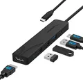 Produktbild: SABRENT USB C Hub mit HDMI 4K 60Hz, 3X USB A, PD 100W Ladegerät, 5-in-1 Adapter