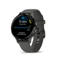 Produktbild: Garmin Venu 3S slate/pebble grey 010-02785-00, 41mm, Silikonarmband Schiefergrau/Kieselgrau