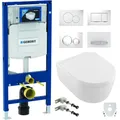 Produktbild: Villeroy & Boch Avento WC weiß, mit WC-Sitz und Geberit Duofix Vorwandelement