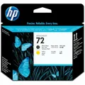 Produktbild: HP 72 Originaler DesignJet Druckkopf (C9384A) in Mattschwarz & Gelb, für HP DesignJet T2300 eMFP, T1300, T1200, T1120, T1100, T1100 MFP, T795, T790, T770, T620, T610 & T600 Großformatdrucker