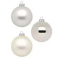 Produktbild: Inge Glas Weihnachtskugeln 10cm in Karton-Box | 6 XL Christbaumkugeln groß | Kugeln aus Glas (Cloud Dancer | weiß Creme beige)