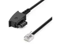 Produktbild: deleyCON deleyCON 6m Telefonkabel TAE-F auf RJ11 Stecker 6P4C Analoge LAN-Kabel