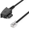 Produktbild: deleyCON 6m Telefonkabel TAE-F Stecker zu RJ11 Telefon Import Euro Belegung