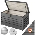 Produktbild: Gardebruk Auflagenbox, Metall Gasdruckfeder Abschließbar Balkon Keller 385L Anthrazit grau