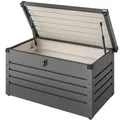 Produktbild: Gardebruk® Auflagenbox 385L Volumen Metall Abschließbar Gasdruckfeder 120x62cm Wetterfest Garten Balkon Keller Gartenbox Gartentruhe Anthrazit
