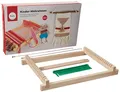 Produktbild: Rayher DIY Holz Kinder Webrahmen Set, Webbreite 16,5cm, Schulwebrahmen für Kinder,Erwachsene, inkl. Webschiffchen, Webkamm mit Zubehör, zum Weben & Gestalten, 7202200, Natur, 18,5x29cm