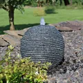 Produktbild: CLGarden Granit Kugelbrunnen GKB30 Komplettset Springbrunnen Quellstein Garten Brunnen Kugel mit LED Beleuchtung 12V Set