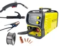 Produktbild: WELDINGER ME 130 mini Flux Fülldrahtschweißgerät + Elektrodenschweißen + 1kg Fülldraht + Stromdüsen + Fülldraht-Gasdüse