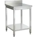 Produktbild: GastroHero Edelstahl Arbeitstisch Basic 7x7 mit Grundboden und Aufkantung