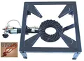 Produktbild: Gas-Hockerkocher 10,5 KW Profi Hockerkocher mit Zündsicherung und Piezozünder inkl. 1,5 m Schlauch u. Regler.