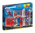 Produktbild: PLAYMOBIL Feuerwache mit akustischem Alarm, Hubschrauber und Figuren 9462