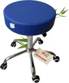 Produktbild: ZEN Sattelhocker mit Rollen Schminkhocker Rollhocker für Kosmetikstudio Blau