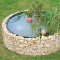 Produktbild: Gartenteich / Hochteich Steinkorb bellissa Ø146cm Höhe 40cm - Grau