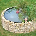 Produktbild: Bellissa Hochteich Rund Ø 146/126 Cm H: 40 Cm Hochbeet Gabione 95577 Teich Stein