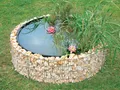 Produktbild: Hochteich Gabione Teich Hochbeet Ø 146 cm H 40 cm Gabionen Gartenteich Bellissa