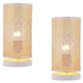 Produktbild: 2er Set Boho Deko Tischlampe Nachttischlampe Lampe Tuza Weiß