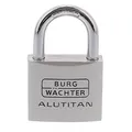Produktbild: Burg-Wächter Vorhangschloss, Vorhängeschloss mit Schlüssel, Duo Set, 6,5 mm Bügelstärke, massives Aluminiumschloss, Innenwerk rostfrei, Gehärtet, Alutitan Duo 770 40 SB