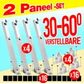 Produktbild: Aufständerung für 2 Solarmodule PV Halterung Balkonkraftwerk Flachdach VERSTELLBAR 30°-60°