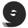 Produktbild: Di Ficchiano Schnürsenkel rund Ø 4,5 mm aus 100% Polyester – extra reißfest, wetterfest, abriebfest – ideal für Wanderschuhe mid, Trekkingschuhe, Sicherheitsschuhe S3 – Schwarz (black) 120 cm