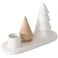 Produktbild: Boltze Home Kerzenhalter, Weiß, Keramik, 5x9x13 cm, Dekoration, Kerzen & Zubehör, Kerzenhalter