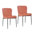 Produktbild: Esszimmerstuhl 2er Set Cordbezug Metallbeine SVITA FREDDIE Rostrot