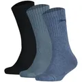 Produktbild: PUMA Kinder Socken, 3er Pack - Sport Junior, Frottee-Sohle, Rippbündchen, Logo Denim 31-34