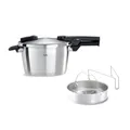 Produktbild: Fissler Vitaquick Premium/Schnellkochtopf (4,5 L, Ø 22 cm) m. Einsatz, Edelstahl-Dampfkochtopf, 2-Garstufen, Made in Germany - Induktion