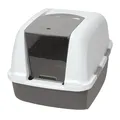 Produktbild: Catit Jumbo Katzentoilette mit Abdeckung, Weiss/Grau