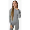 Produktbild: SUPER.NATURAL Funktionsshirt für Damen, Merino W TUNDRA175 LS atmungsaktiver Merino-Materialmix grau XL