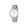Produktbild: WENGER Damen Armbanduhr Metropolitan Donnissima Ø 38 mm, Swiss Made, Analog Quarz, Wasserdicht bis 100 m, Mesh-Armband, Silberweiß/Silber, 01.1731.104