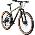 Produktbild: Galano Toxic 27,5 Zoll Fahrrad Hardtail MTB Damen und Herren 165-190 cm Mountain Bike MTB Rahmen Unisex Rad Alu-Mountainbike (schwarz/beige, 46 cm)