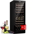 Produktbild: Klarstein Barossa 77 Duo Weinkühlschrank 2 Zonen 191 L 77 Fl. Touch LED schwarz 10032963