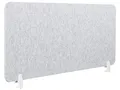 Produktbild: Beliani Schreibtisch Trennwand Akustik Polster grau 160 x 50 cm Schallschutz Split